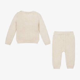 كاراميلو كيدز -طقم بنطلون مزيج صوف محبوك لون بيج فاتح | Childrensalon Outlet