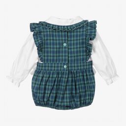 Caramelo Kids-Blue Checked Baby Shortie Set | Childrensalon Outlet