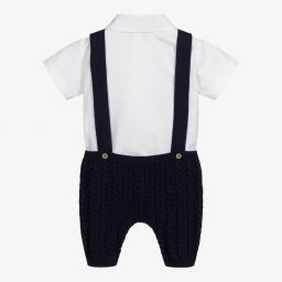 Caramelo Kids-Комплект с синим полукомбинезоном | Childrensalon Outlet