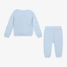 Caramelo Kids-Голубой топ и штанишки крупной вязки для мальчиков | Childrensalon Outlet