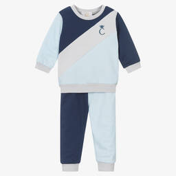 Caramelo Kids-Boys Blue Colourblock Tracksuit | Childrensalon Outlet