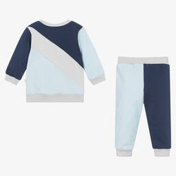 Caramelo Kids-Boys Blue Colourblock Tracksuit | Childrensalon Outlet