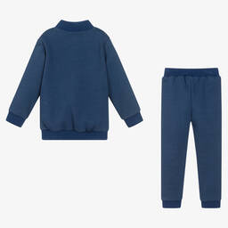 Caramelo Kids-بدلة رياضية قطن جيرسي لون أزرق للأولاد | Childrensalon Outlet