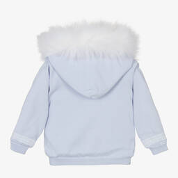 Caramelo Kids-Boys Blue Knitted Fair Isle Zip-Up Hoodie | Childrensalon Outlet