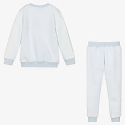 Caramelo Kids-Бело-голубой спортивный костюм из хлопка | Childrensalon Outlet