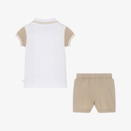 Caramelo Kids-Boys Cotton Beige Polo Ensemble | Childrensalon Outlet