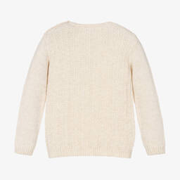 Caramelo Kids-Boys Ivory Cable Knit Wool Sweater | Childrensalon Outlet