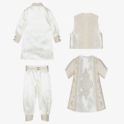 Caramelo Kids-Кремово-золотистый костюм с вышивкой | Childrensalon Outlet