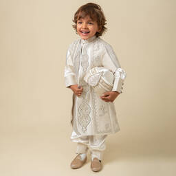 Caramelo Kids-Boys Ivory Satin & Diamanté Turban | Childrensalon Outlet