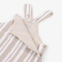 Caramelo Kids-Кремовый полосатый комбинезон для мальчиков | Childrensalon Outlet
