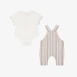 Caramelo Kids-Кремовый полосатый комбинезон для мальчиков | Childrensalon Outlet
