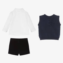 Caramelo Kids-Boys Navy Blue Festive Shorts Set | Childrensalon Outlet