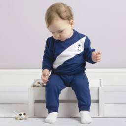 Caramelo Kids-Boys Navy Jersey Tracksuit | Childrensalon Outlet