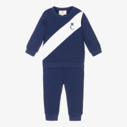 Caramelo Kids-Boys Navy Jersey Tracksuit | Childrensalon Outlet