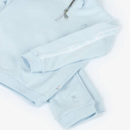 Caramelo Kids-Boys Pale Blue Cotton Logo Tape Tracksuit  | Childrensalon Outlet