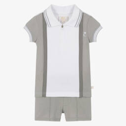 Caramelo Kids-Мягкий серый комплект рубашка поло для мальчиков | Childrensalon Outlet