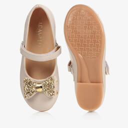 Caramelo Kids-Girls Beige Ballerina Pumps | Childrensalon Outlet