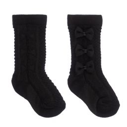 كاراميلو كيدز -Girls Black Cotton Socks | Childrensalon Outlet
