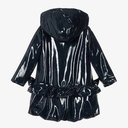 Caramelo Kids-Girls Blue Bow Raincoat | Childrensalon Outlet