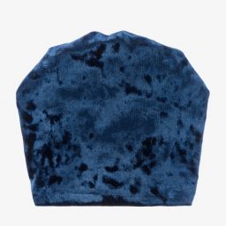 Caramelo Kids-Синий бархатный тюрбан для девочек | Childrensalon Outlet