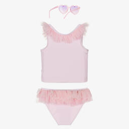 Caramelo Kids-Girls Blush Swim Set with Shades | Childrensalon Outlet