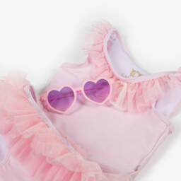 Caramelo Kids-Girls Blush Swim Set with Shades | Childrensalon Outlet