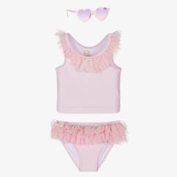 Caramelo Kids-Girls Blush Swim Set with Shades | Childrensalon Outlet
