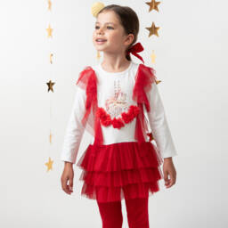Caramelo Kids-Girls Carousel Cotton Legging Ensemble | Childrensalon Outlet