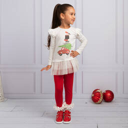 Caramelo Kids-Girls Christmas Leggings Set  | Childrensalon Outlet
