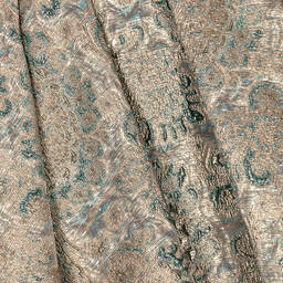 Caramelo Kids-Золотисто-синее платье и сумочка из парчи | Childrensalon Outlet