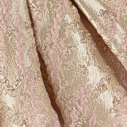 Caramelo Kids-Girls Gold & Pink Jacquard Dress Set | Childrensalon Outlet