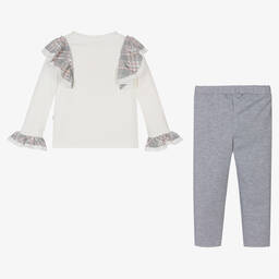 Caramelo Kids-Girls Grey Cotton Trousers Set | Childrensalon Outlet