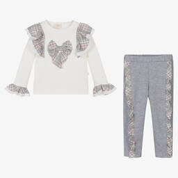 Caramelo Kids-Girls Grey Cotton Trousers Set | Childrensalon Outlet