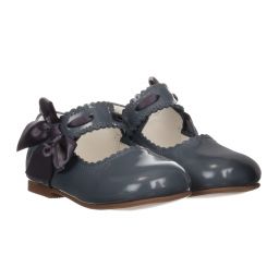 كاراميلو كيدز -Girls Grey Patent Shoes | Childrensalon Outlet