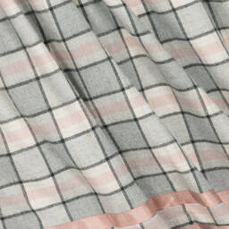 Caramelo Kids-Girls Grey & Pink Check Dress Set | Childrensalon Outlet