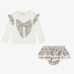Caramelo Kids-Girls Grey Shorts Set | Childrensalon Outlet