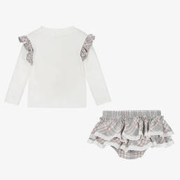 Caramelo Kids-Girls Grey Shorts Set | Childrensalon Outlet
