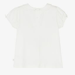 كاراميلو كيدز -تيشيرت قطن جيرسي لون عاجي للبنات | Childrensalon Outlet