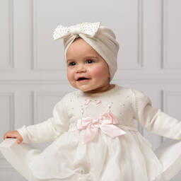 Caramelo Kids-Girls Ivory Knitted Dress Set | Childrensalon Outlet