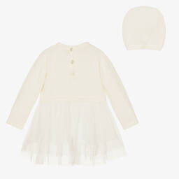 Caramelo Kids-Girls Ivory Knitted Dress Set | Childrensalon Outlet
