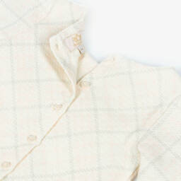 Caramelo Kids-Girls Ivory & Pink Checked Shorts Set | Childrensalon Outlet