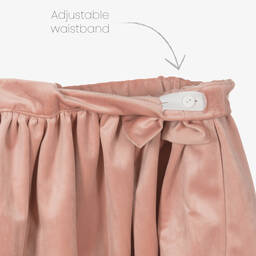 Caramelo Kids-Кремово-розовый комплект с юбкой из бархата | Childrensalon Outlet