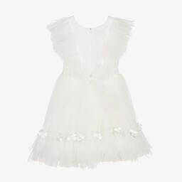 Caramelo Kids-فستان ساتان وتول لون عاجي | Childrensalon Outlet