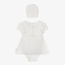 Caramelo Kids-Girls Ivory Tulle Dress & Hat | Childrensalon Outlet