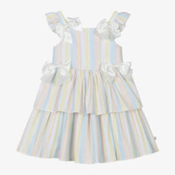 كاراميلو كيدز -فستان مخطط بألوان قوس قزح للبنات | Childrensalon Outlet