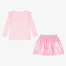 Caramelo Kids-Girls Pink Ballerina Shimmer Skirt Set | Childrensalon Outlet