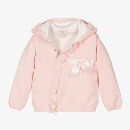 Caramelo Kids-Girls Pink Cotton Knit Trousers Set | Childrensalon Outlet