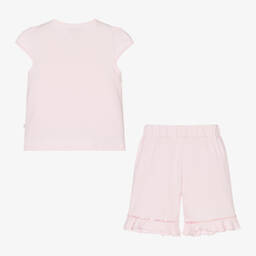 Caramelo Kids-Girls Pink Cotton Sequin Shorts Set | Childrensalon Outlet