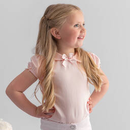 كاراميلو كيدز -تيشيرت قطن جيرسي لون زهري للبنات | Childrensalon Outlet