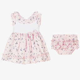 Caramelo Kids-Розовое платье и трусики в цветочек для девочек | Childrensalon Outlet